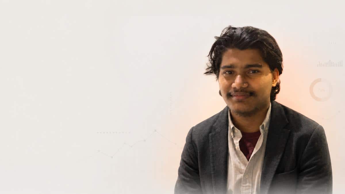 Sojib, web analytics and tracking specialist, in front of analytics dashboards