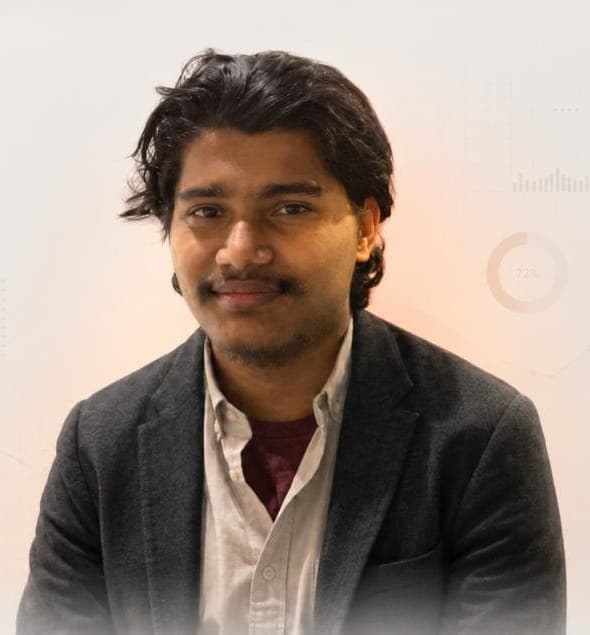 Sojib, web analytics and tracking specialist, in front of analytics dashboards