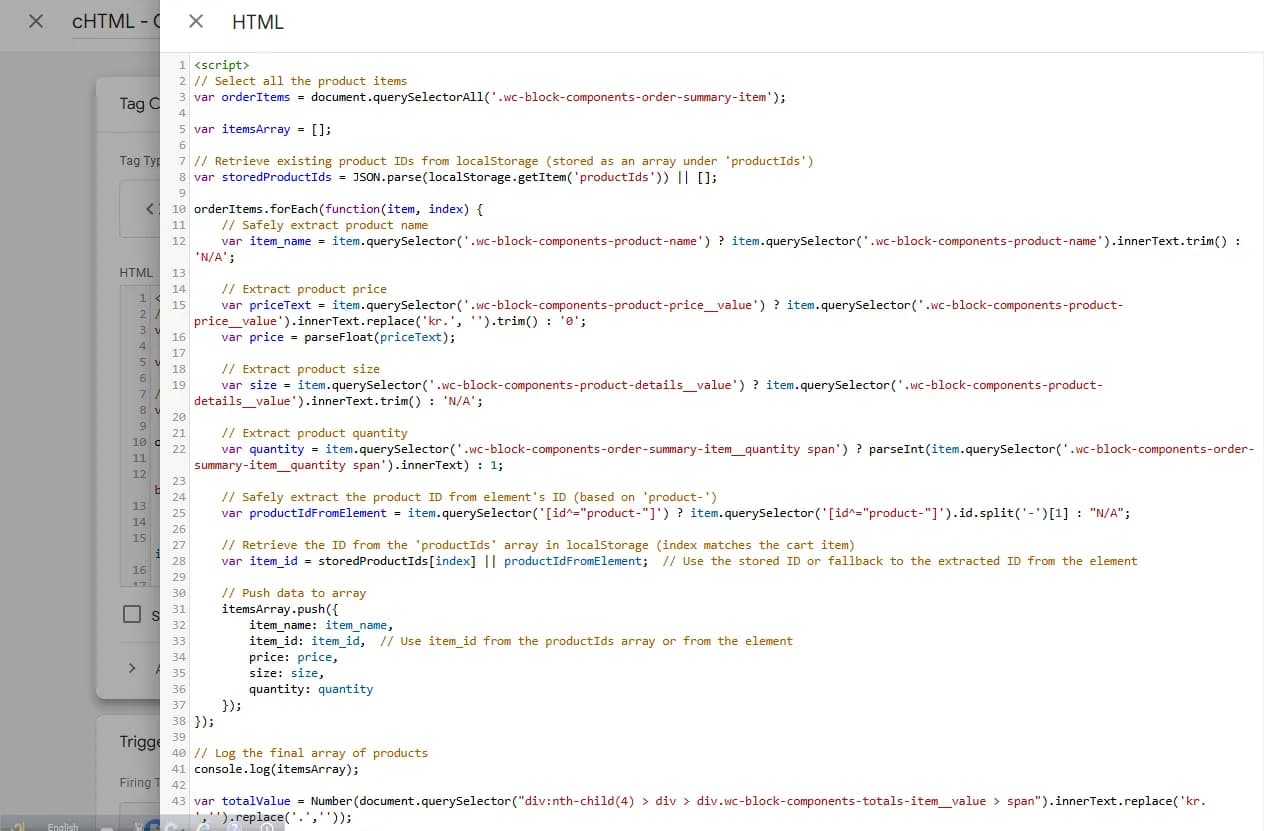 Checkout code