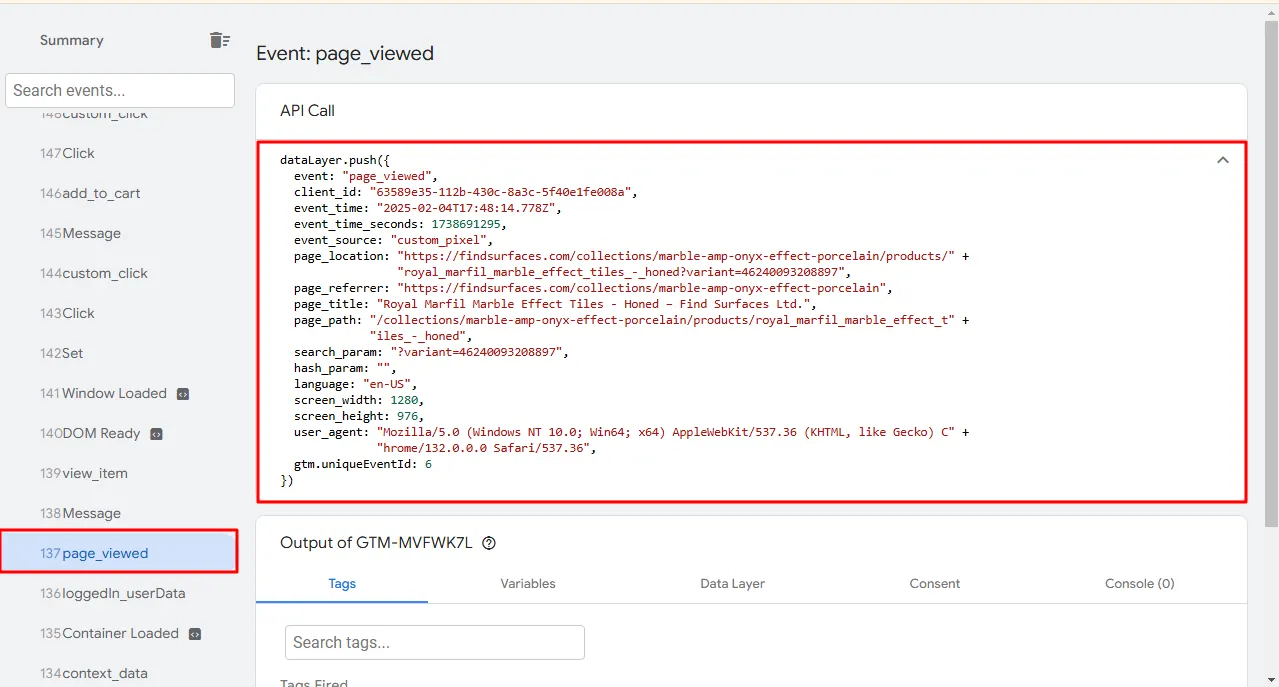 Page view